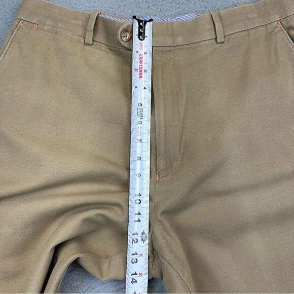 Peter Millar Pants Mens 36 Khaki Wide Leg Flat Front Casual Golf Slacks 33x29* - Picture 12 of 16